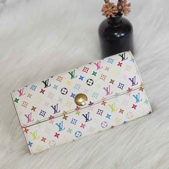 Pre-owned Louis Vuitton Multicolor Monogram Sarah Wallet